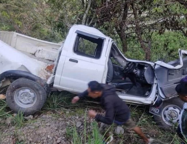स्याङ्जामा गाडी दुर्घटना हुँदा चालकको मृत्यु ३ जना घाइते