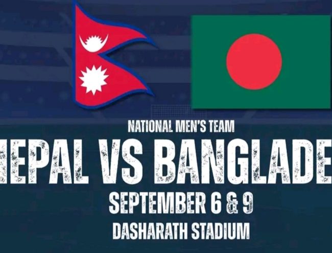 पुरुष फुटबल टोलीले बंगलादेशसँग दुई खेल खेल्ने