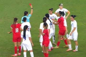 उज्वेकिस्तानकाे टाेलि १० खेलाडीमा सीमित Red Card