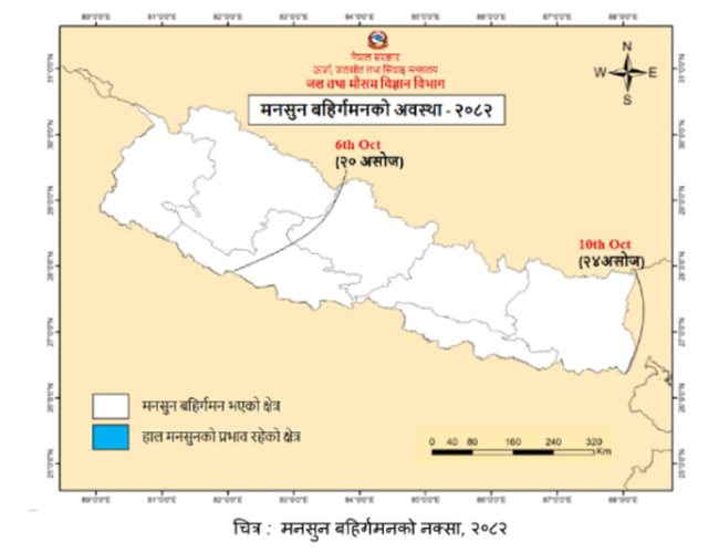 यस वर्षको मनसुन नेपालभरबाट पूर्ण रूपमा बाहिरियो