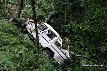 लमजुङमा जिप दुर्घटना, दुई जनाको मृत्यु