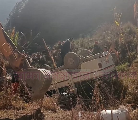 बागलुङमा पिकअप जिप दुर्घटना, पाँच जना घाइते