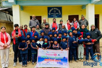 रोट्रयाक्ट क्लब अफ गलकोट–बागलुङद्वारा नब बिहानि विद्यालयमा न्यानो कपडा वितरण