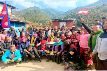 टेकराज पौडेललाई विजयी बनाउने लक्ष्यसहित तमानखोलामा कांग्रेसको सभा र घरदैलो अभियान