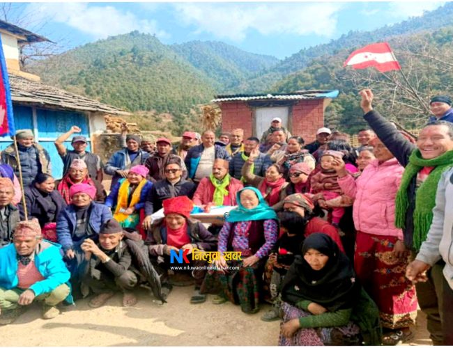 टेकराज पौडेललाई विजयी बनाउने लक्ष्यसहित तमानखोलामा कांग्रेसको सभा र घरदैलो अभियान